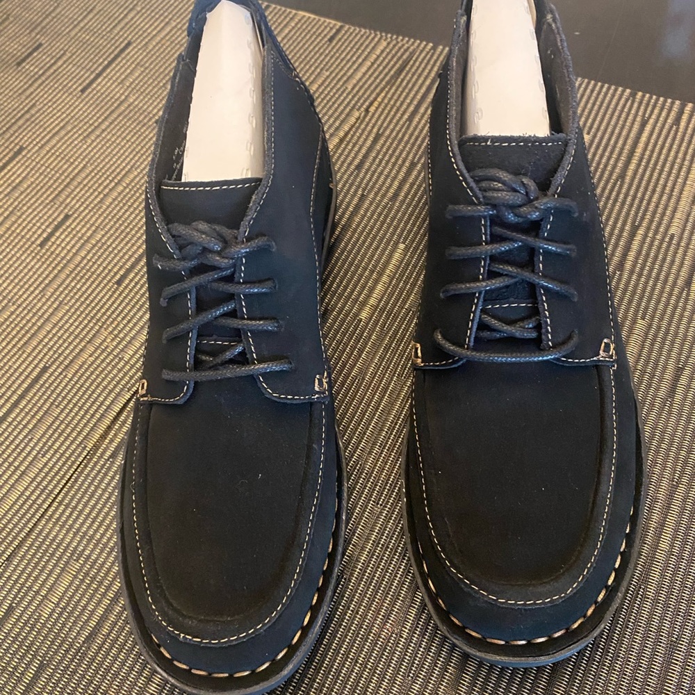 Brand new clerks booties suede